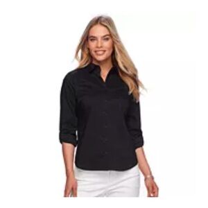 NWOT Black Button Down Shirt